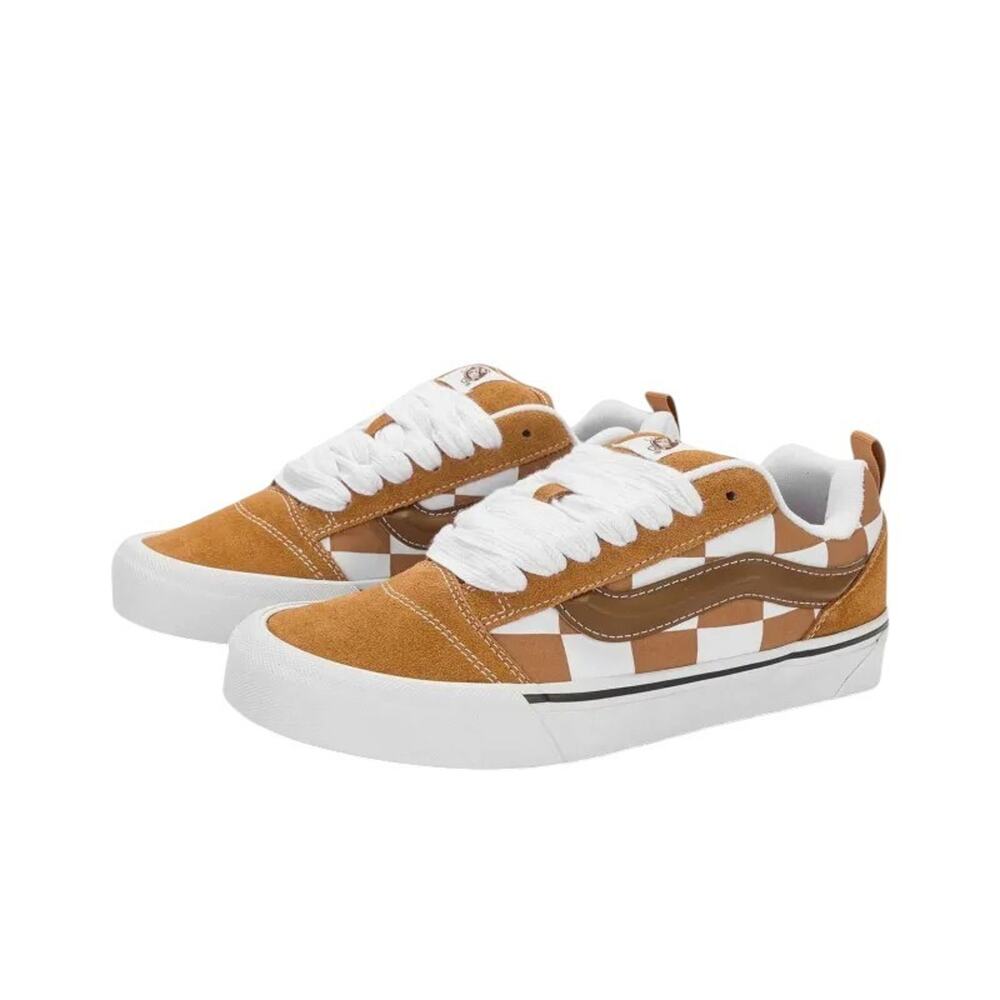 Vans Knu Skool Mega Check Brown Men's Classic Skate Shoes Size 11.5 NEW!!!